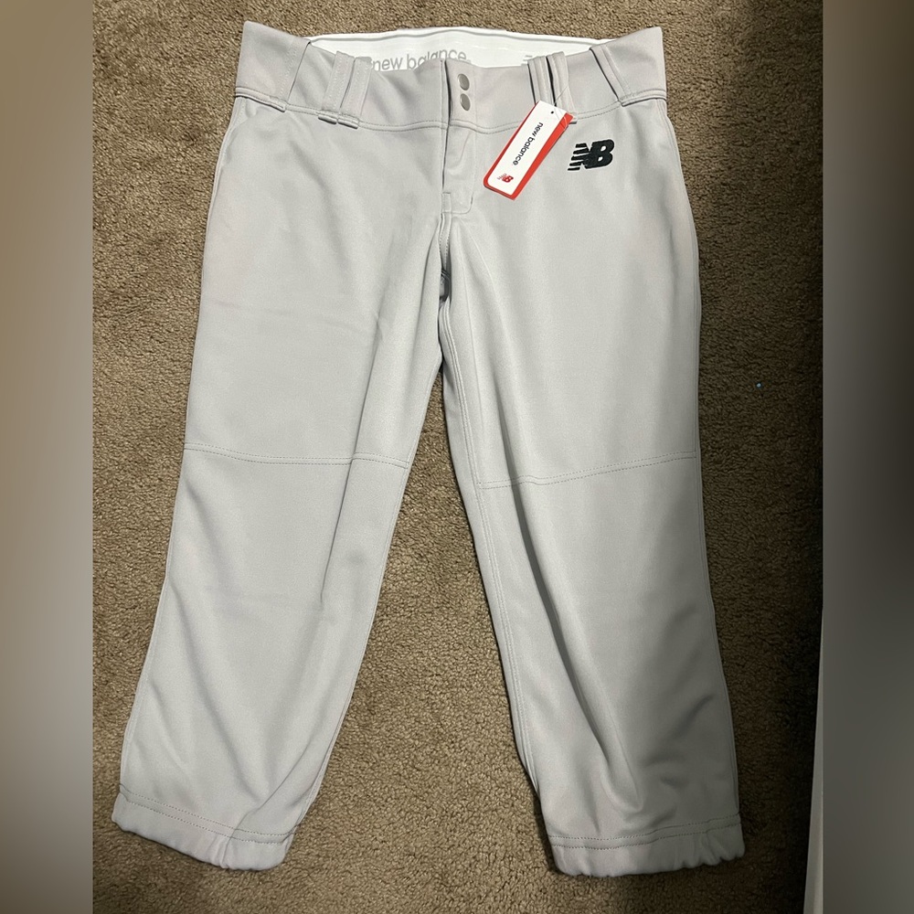 New Balance Softball Pants-light gray